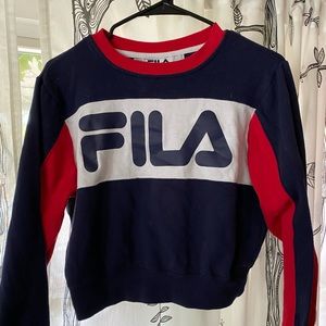 FILA Colorblock Cropped Sweatshirt